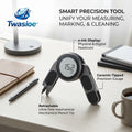 Twasioe™ Smart Precision Tool, Digital Measuring Gauge with e-Ink Display, Retractable Mechanical Pencil Tip, Ceramic-Tipped Precision Gauge, Compact Marking & Measuring Tool for Drafting, DIY Projects, Woodworking, Office, School, and Design Work